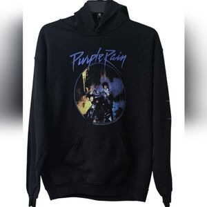 Prince Purple Rain And The Revolution Motor Cycle Black Hoodie Size M Unisex